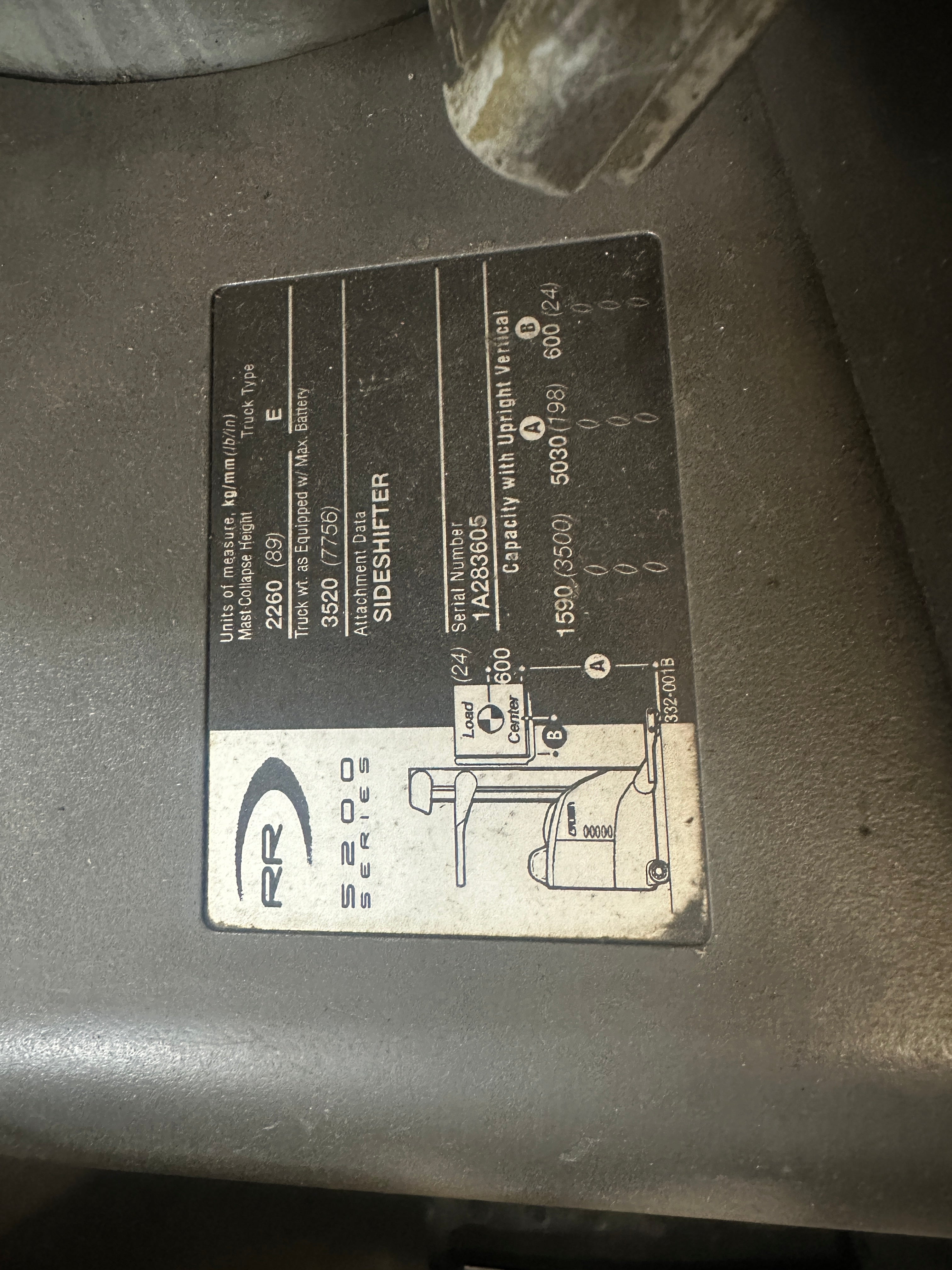 Crown RR5220-35 3500 lb. Electric Reach Forklift w/ Sideshift NEW BATTERY