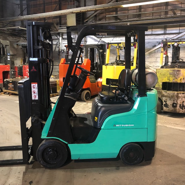 2017 Mitsubishi FGC18N 3500 lb. LPG Forklift w/ Sideshift 188"H