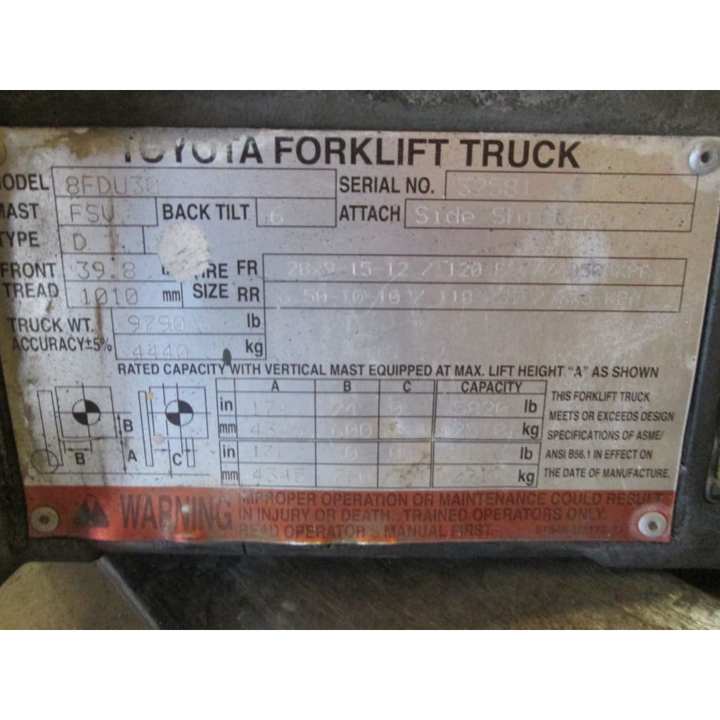 Brake Fluid Reservoir Toyota 8FDU30 Forklift - Parts