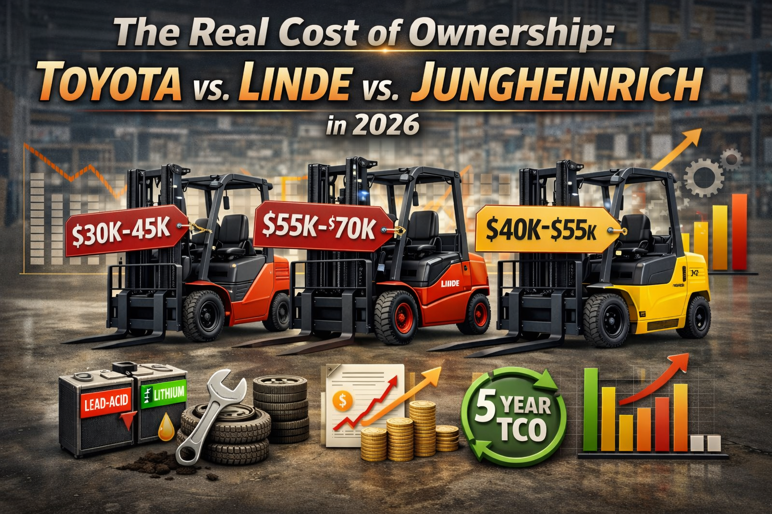 The Real Cost of Ownership: Toyota vs. Linde vs. Jungheinrich in 2026