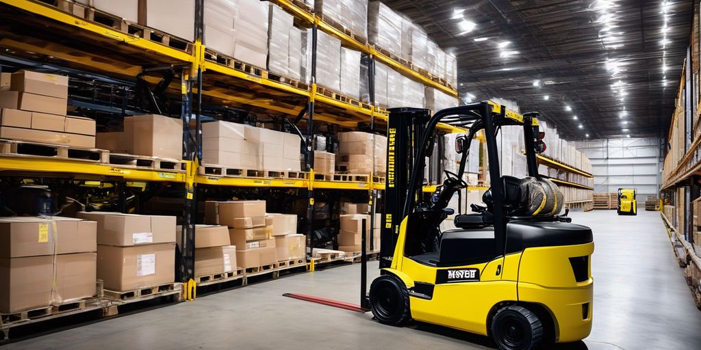 Hyster forklift in a warehouse