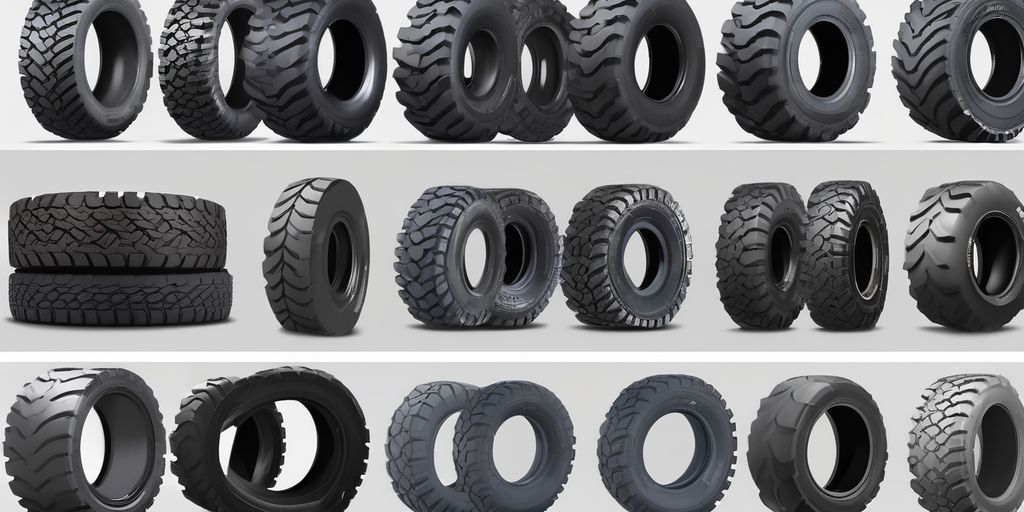 forklift tires on different terrains