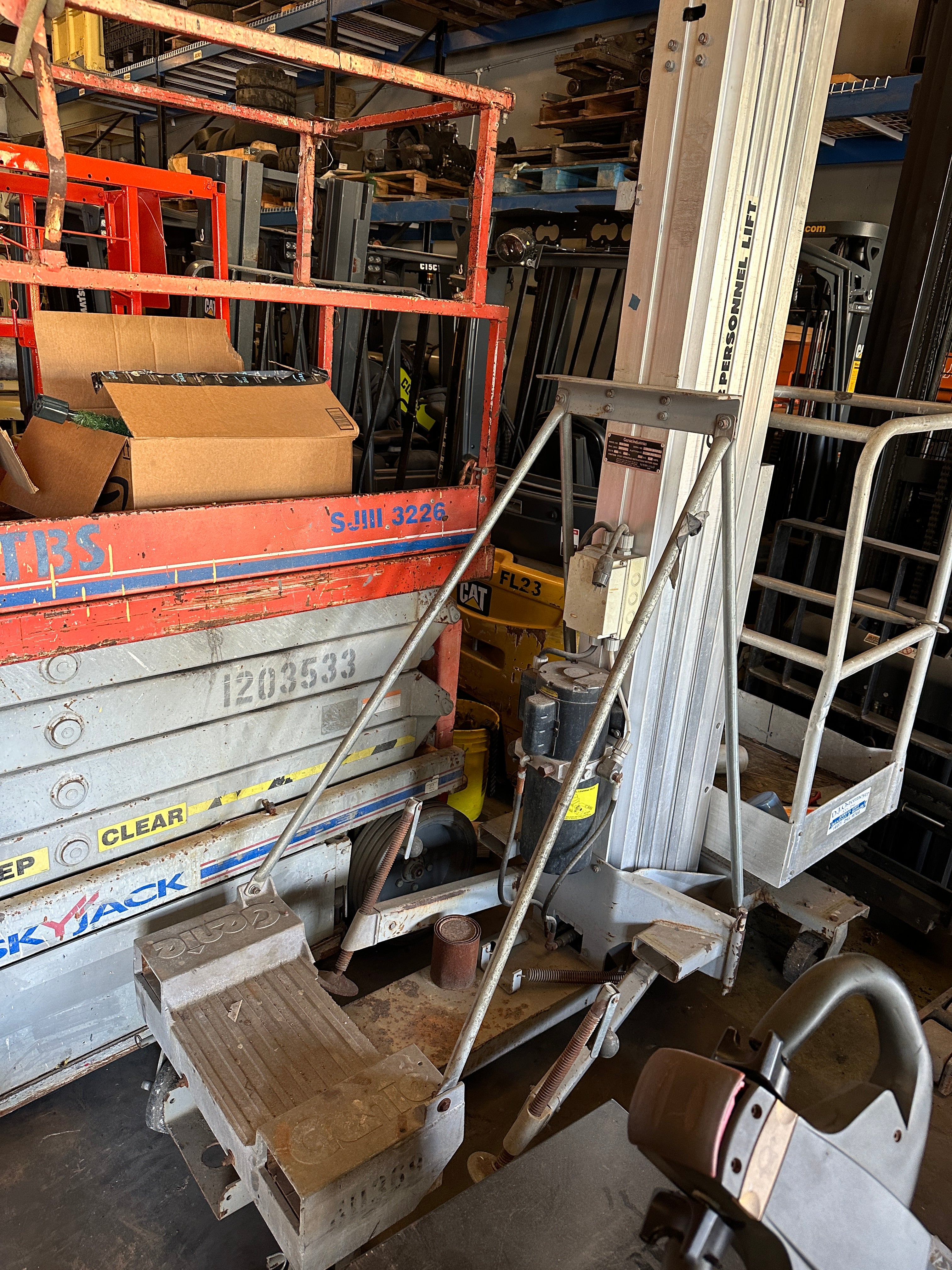AAA Forklifts -Genie PLI-30AC 30' Push Vertical Man Lift Aerial