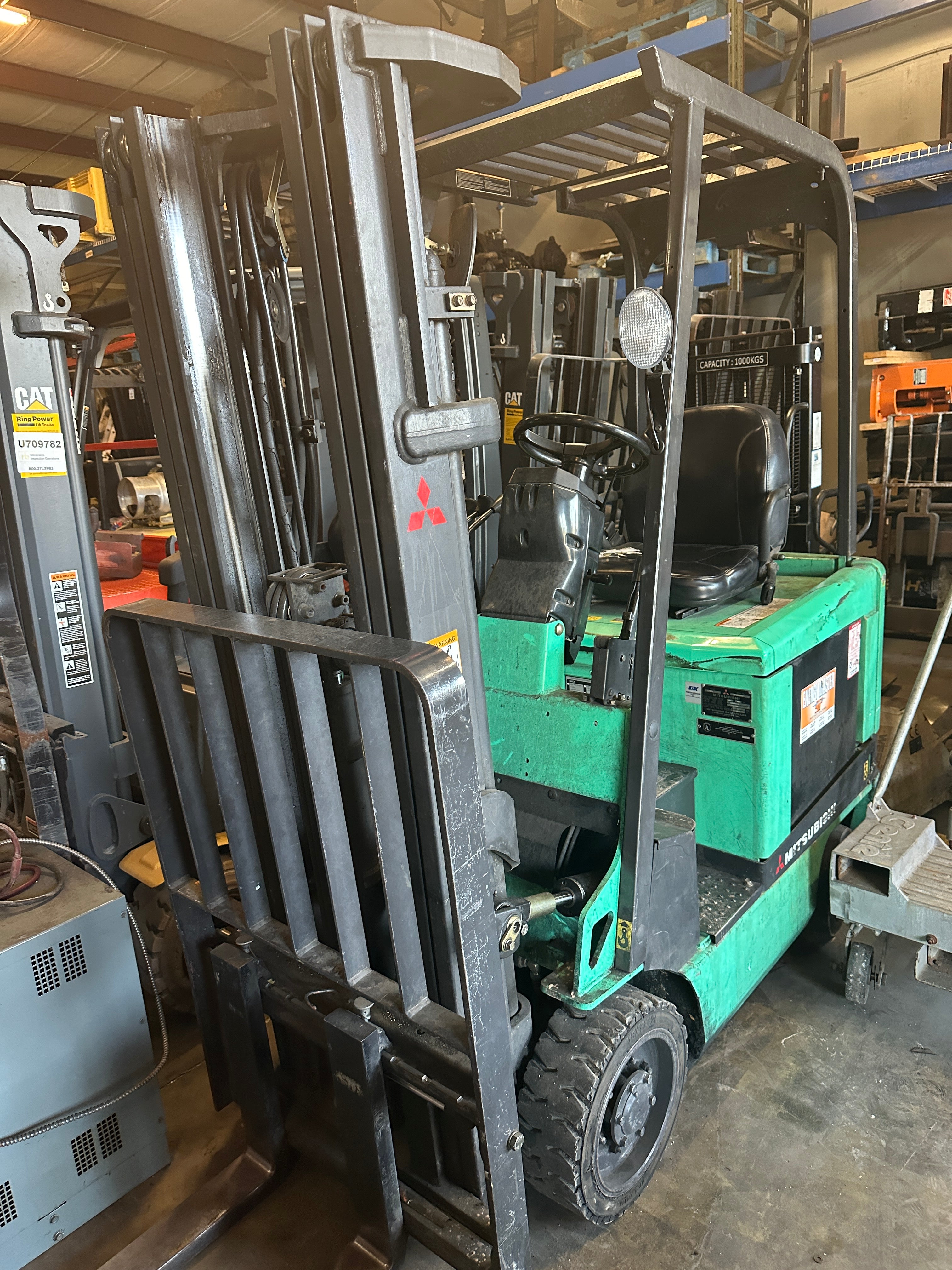 Mitsubishi FBC15K 3000 lb. Electric 36v Forklift w/ Sideshift 187"H