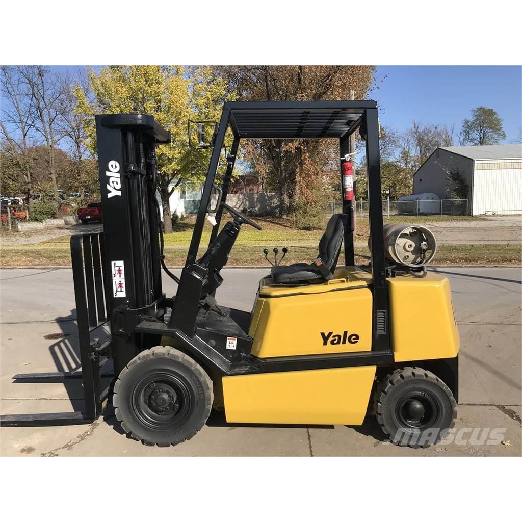 AAA Forklifts - Yale GLP050RG 5000 lb. LPG Forklift w/ Sideshift & Solid  Pneumatic Tires 189'H